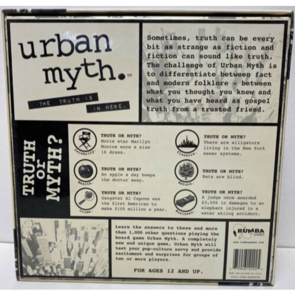 URBAN MYTH - The Truth Is Here - RETRO 2002 Board Game - Picture 2 of 8